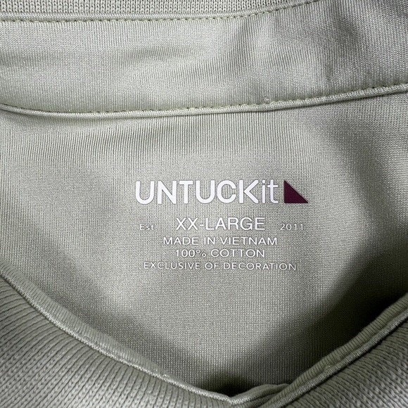 Lot Of 2 UNTUCKit Polo Shirt Men’s XXL 2XL Green Blue Stripes Golf Performance - Picture 6 of 14